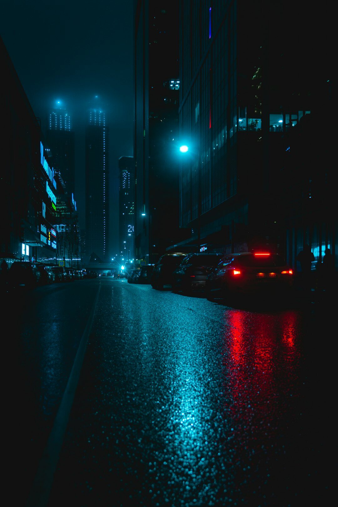 noir city street at night