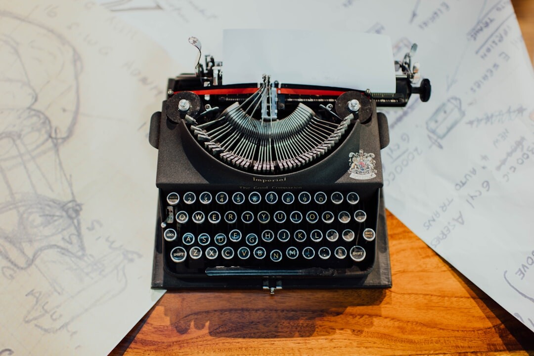 typewriter with paper